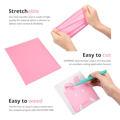 Baby Pink HTV Heat Transfer Vinyl (11 Count)