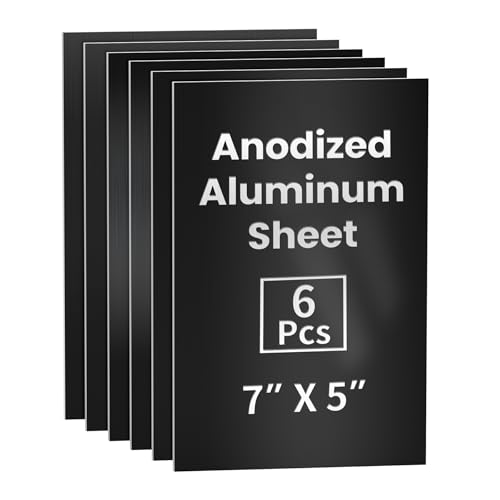 6 Pcs 7 x 5 inch Anodized Aluminum Sheet Set