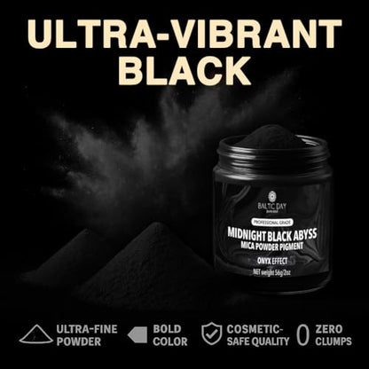 Midnight Abyss Black Mica Powder 2 oz