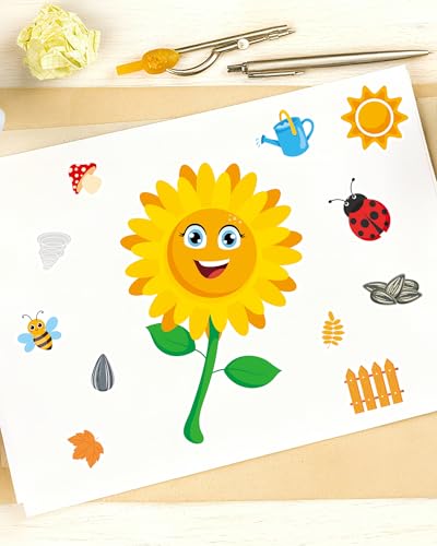 48 Sheets Fall Make a Face Stickers (48 Count)