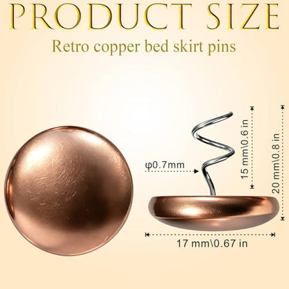 Copper Wrapped Upholstery Twist Pins (12 Count)