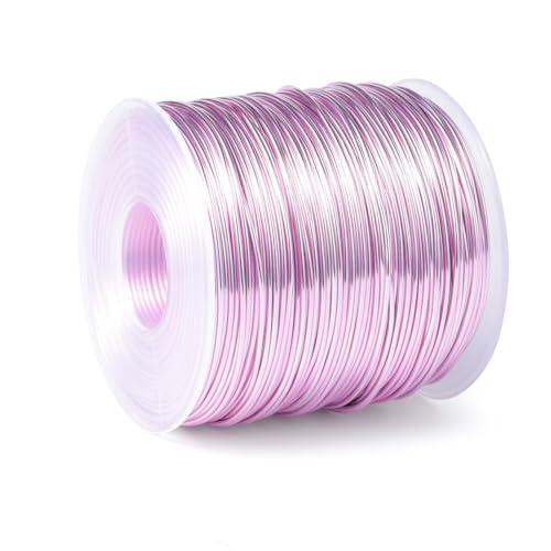 328FT 18 Gauge Bendable Pink Aluminum Craft Wire for Jewelry Making Craft (328 Foot)
