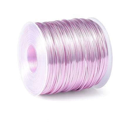 328FT 18 Gauge Bendable Pink Aluminum Craft Wire for Jewelry Making Craft (328 Foot)