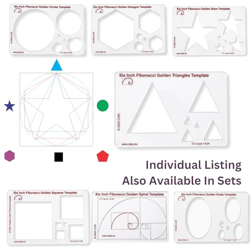 Fibonacci 6" Triangle Drawing Template