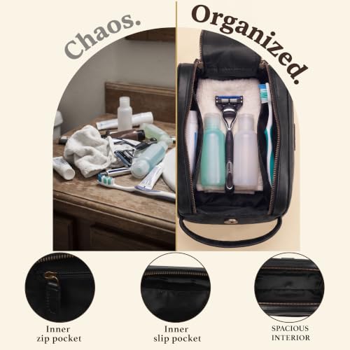 Leather Toiletry Bag for Men