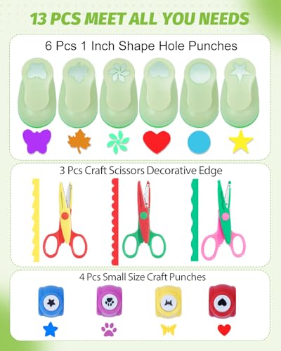 Paper Punches for Crafting (13 Count)
