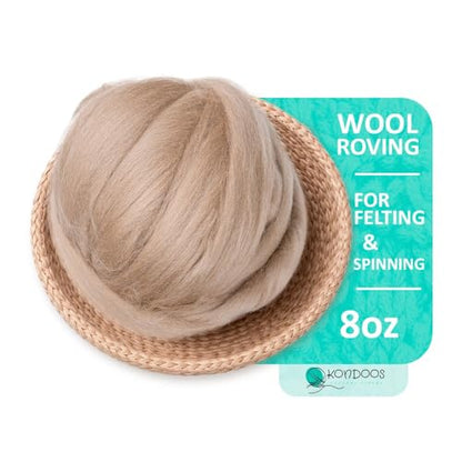 Colored Natural Wool roving