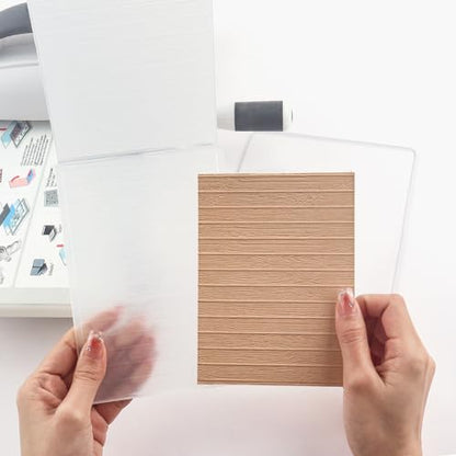 3D Wood Panel Texture Theme Plastic Embossing Folders DIY Scrapbooking Photo Album Card Paper Craft Decoration for Card Making