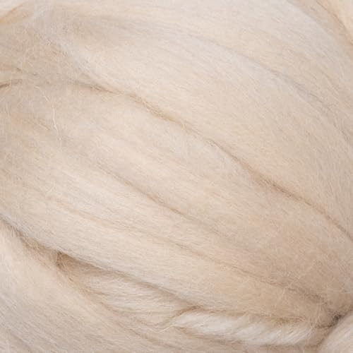 Cream Beige Wool Roving