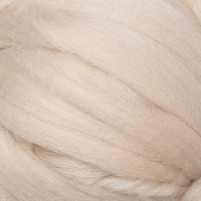 Cream Beige Wool Roving