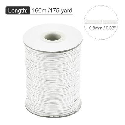 Waxed Cord 0.8mm Waxed Polyester Cord 175 Yard Wax String for Bracelet Making