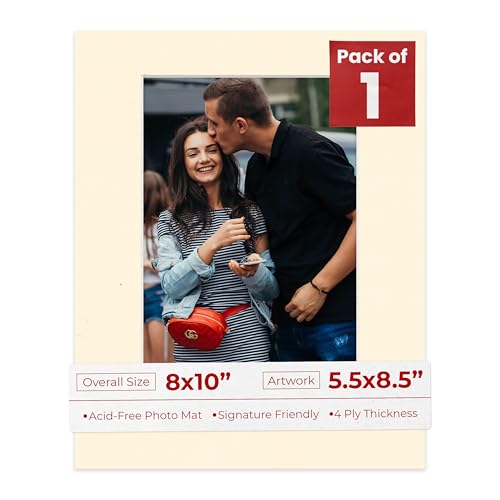 8x10 Mat Bevel Cut for 5.5x8.5 Photos