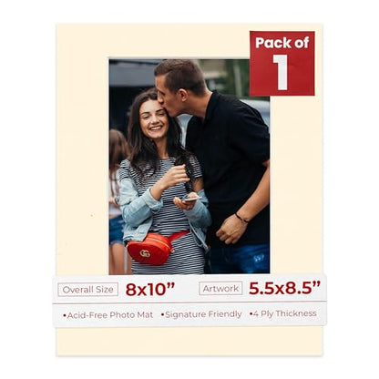 8x10 Mat Bevel Cut for 5.5x8.5 Photos