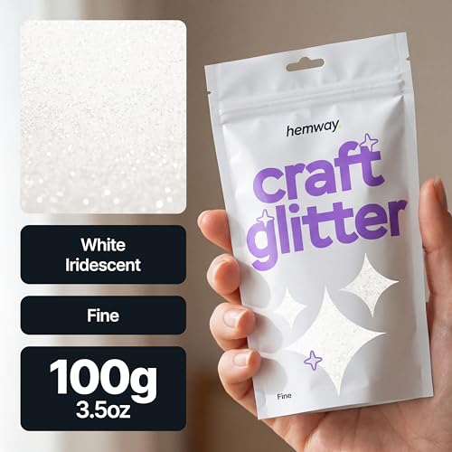 Craft Glitter White Iridescent 100g Fine Glitter (3.5274 Ounce)