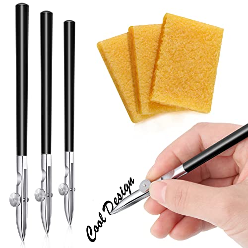 6 Pieces Art Ruling Pen 3 Sizes Masking Fluid Pen and 50 x 35 x 5 mm Glue Residue Eraser (3 Count)