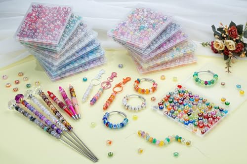 150pcs 15mm European Large Hole Beads Bulk for Bracelet Pens Jewelry Making Spacer Charms Craft Beads Decoration (150 Count)