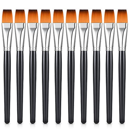 10 Pcs 3 4 Inch Flat Paint Brushes Acrylic Painting Craft
