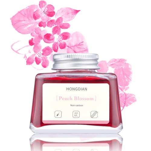 Hongdian Fountain Pen Bottled Ink Peach Blossom Color