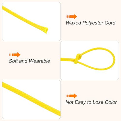 Waxed Cord 1.5mm Waxed Thread 87 Yard Wax String Leather Cord for Bracelet Making
