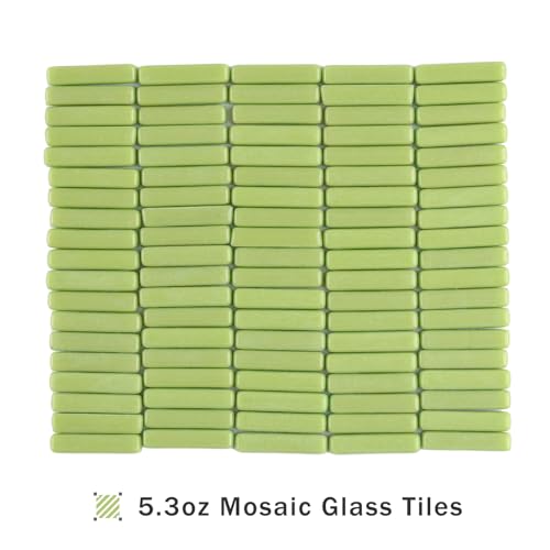 Green Mosaic Tiles for Crafts Bulk (5.29 Ounce)