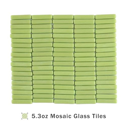 Green Mosaic Tiles for Crafts Bulk (5.29 Ounce)