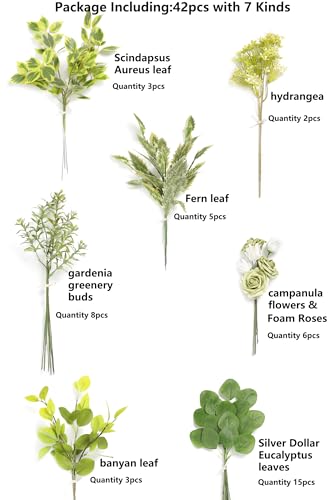 Artificial Greenery Stems Box Set (42 Count)