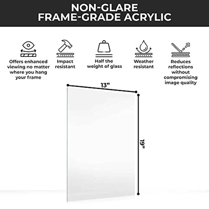 Non Glare Acrylic Replacement for 13x19 Picture Frame