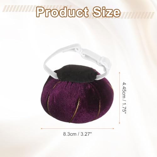 Wrist Pin Cushion Wristband Sewing Pincushion Polyester Pin Holder Wearable Pumpkin Shaped Needles Wristband for Sewing Quilting Needlework DIY Crafts