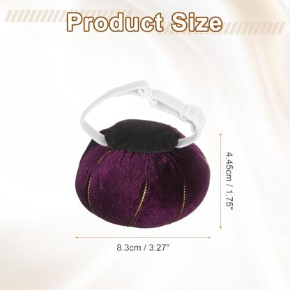 Wrist Pin Cushion Wristband Sewing Pincushion Polyester Pin Holder Wearable Pumpkin Shaped Needles Wristband for Sewing Quilting Needlework DIY Crafts