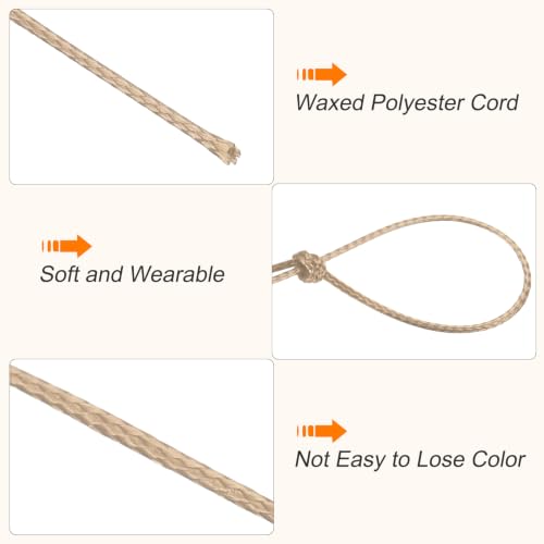 Waxed Cord 0.5mm Waxed Polyester Cord 175 Yard Wax String for Bracelet Making
