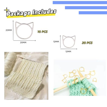 Cat Stitch Markers Cute Stitch Markers Metal Stitch Marker for Crocheting