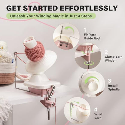 Yarn Winder Ball Winder for Crocheting Yarn Spinner for Knitting