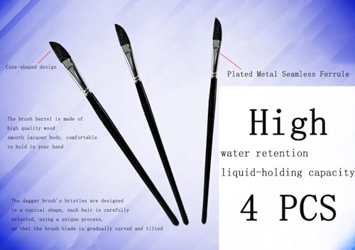 4PCS Dagger Striper Brush Set (4 Count)