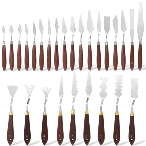 27 Piece Stainless Steel Palette Knife Set (27 Count)