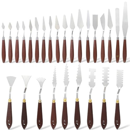 27 Piece Stainless Steel Palette Knife Set (27 Count)