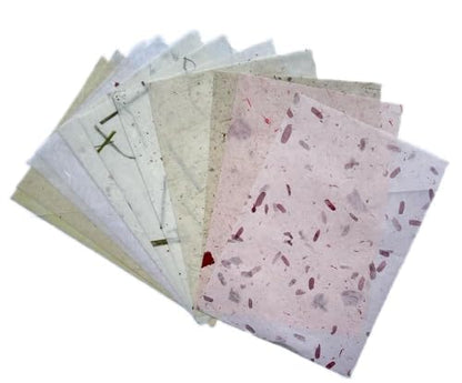 A5 Mixed Colors 50 Design 50 Sheets Natural Fiber Mulberry Tree (50 Count)