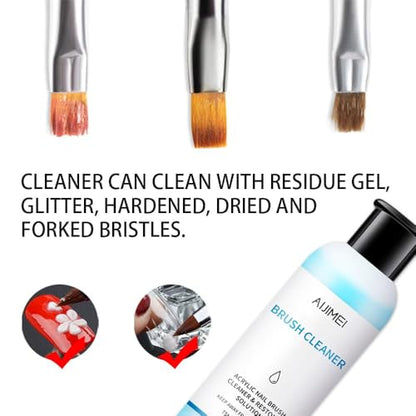 Acrylic Nail Brush Cleaner 2.5FL.OZ 75ML Acrylic Brush Cleaner Liquid Acrylic Nail Brushes Nail Art Tools for Salon Home Use Acrylic Paint Brush Cleaner (2.5 Fl Oz)