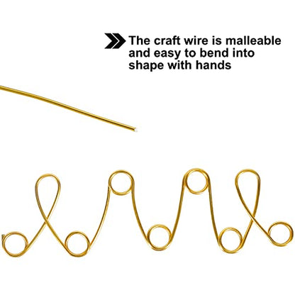 50ft 9 Gauge 3mm Aluminum Wire Gold Bendable for Sculpting