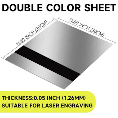 5PCS Laser Engraving Double Color ABS Plastic Sheet