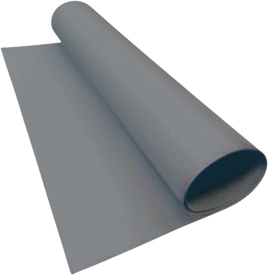 LotusFoam Large 3mm EVA Foam Sheet - 44"x 85" High Density Foam 130 kg/m3 for Cosplay, Costumes, Crafts, Flooring, Outdoor Use - 35 Colors (Grey) - Grey - Crafty Corner