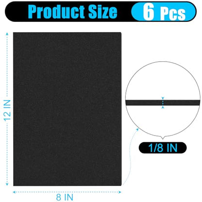 6 PCS Adhesive Foam Padding Sheets Closed Cell Neoprene Foam Sheet 1 (6 Count)