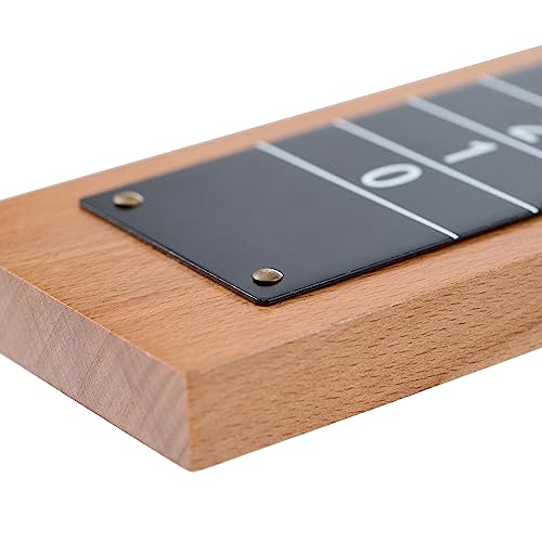 Steel Scoreboard Nailed on a Beech Board with Magnetic Score Keepers for Cornhole and Other Games