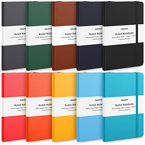 10 Colors Lined Journal Notebooks