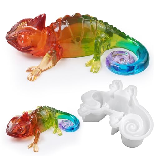 Lizard Animal Cylinder Candle & Resin Mold