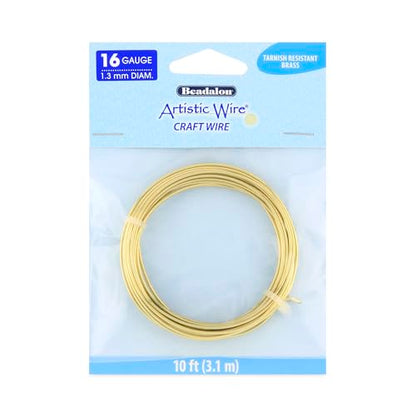 16 Gauge Tarnish Resistant Brass Craft Wire