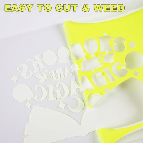 HTV Neon Yellow Iron on Vinyl 12Inch by 12ft Roll HTV Heat Transfer Vinyl for T
