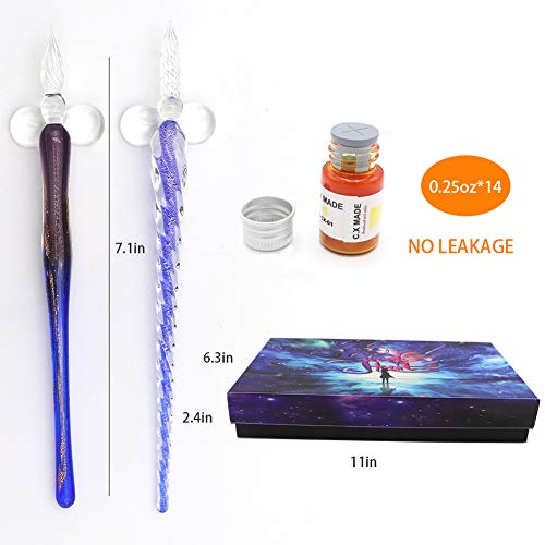Glass Dip Calligraphy Pen Set (2 Count)