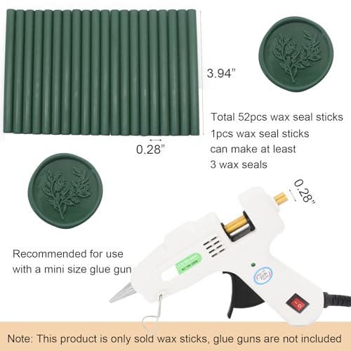 52pcs Olive Green Wax Sealing Sticks