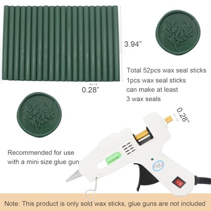 52pcs Olive Green Wax Sealing Sticks