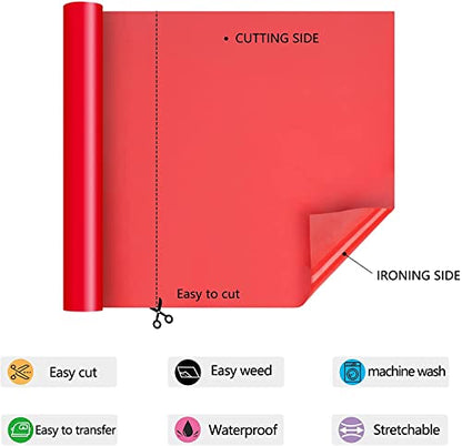 HTV Iron on Vinyl 12Inch by 12ft Roll HTV Heat Transfer Vinyl for T